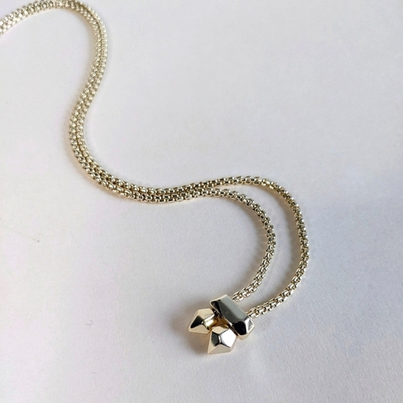 Kendra Scott Beatrice Teal Crackle Illusion Pendant Adjustable Necklace GoldTone - Picture 8 of 13